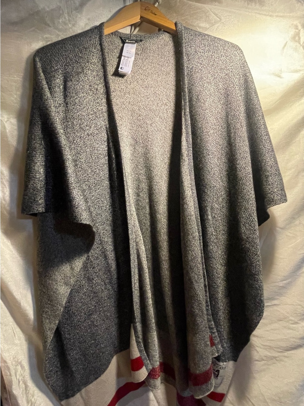 Gray Open-Front Women’s Sweater Cardigan